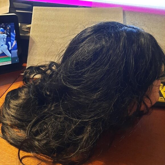 NEW ! Women 24 Inch Long Hair Curly Wig Black main image 4